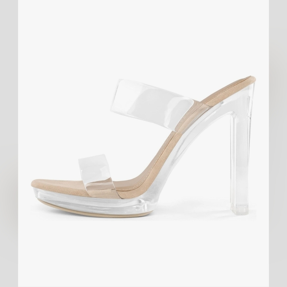 Dream Pairs Clear Strap Heels